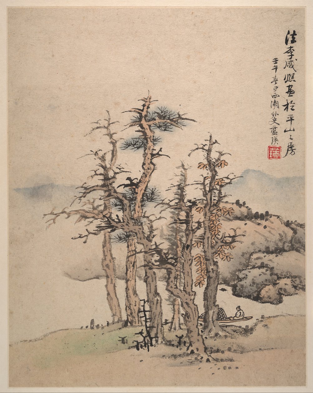 Paesaggi dopo i maestri Song e Yuan, 1642 da Lan Ying