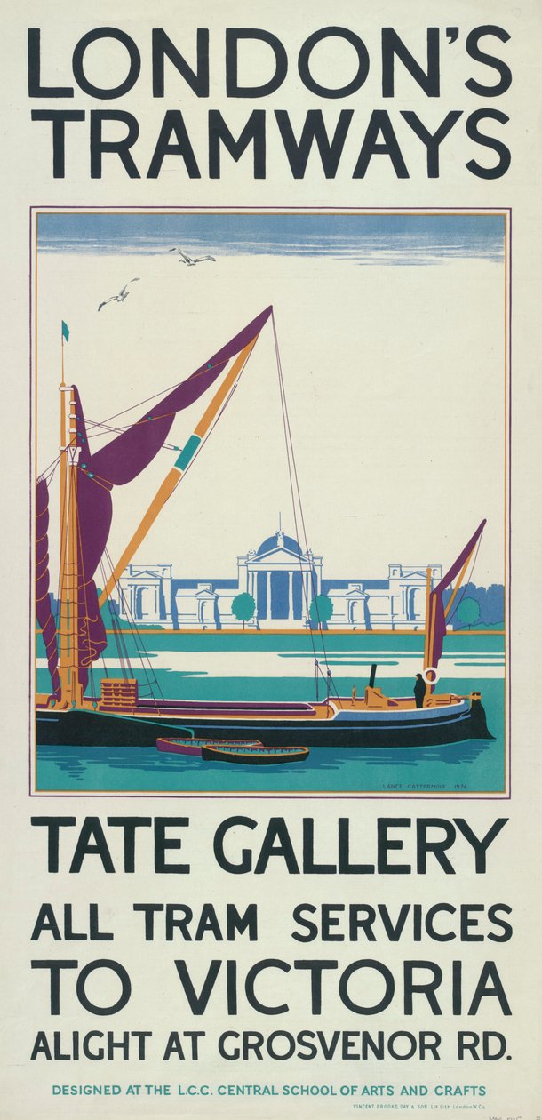 Galleria Tate, poster della London County Council LCC Tramways da Lance Cattermole