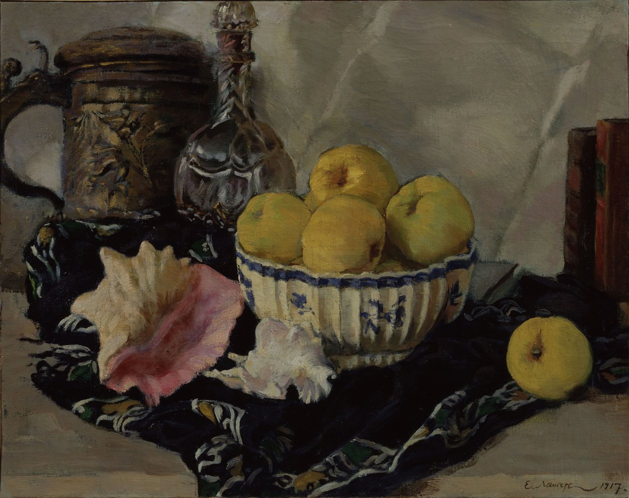 Natura morta. Conchiglia e mele, 1917 da Lanceray