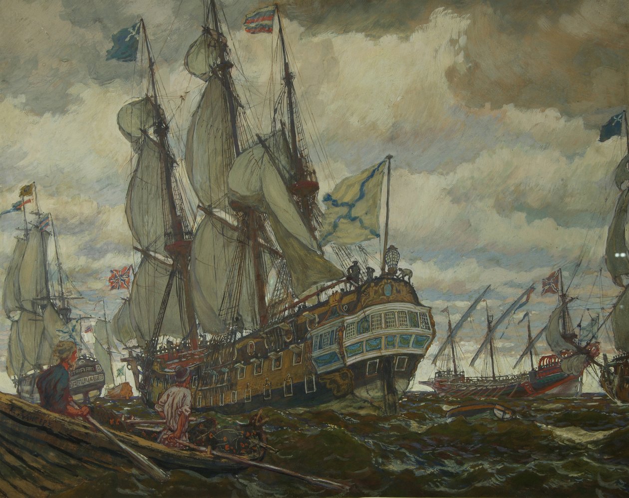 La flotta di Pietro I, 1909 da Lanceray