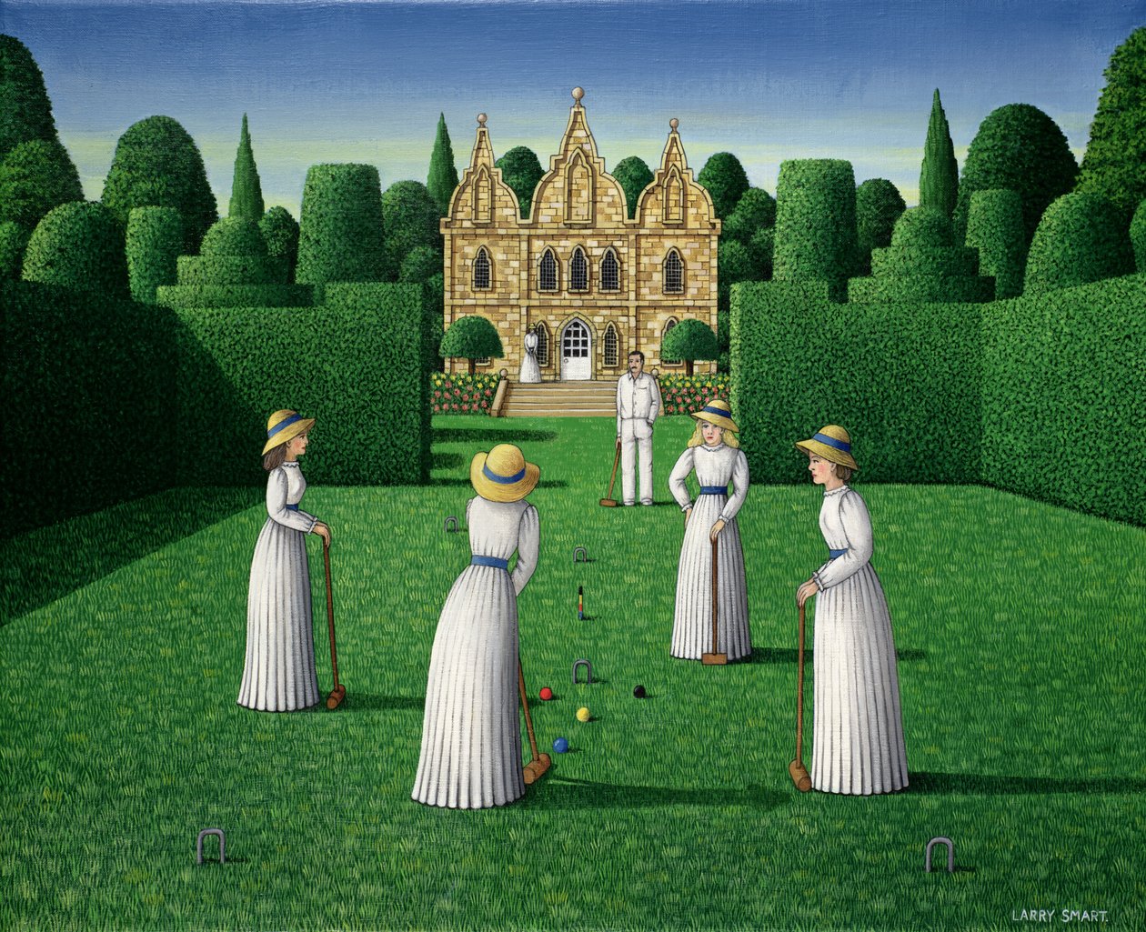 La partita di croquet, 1978 da Larry Smart