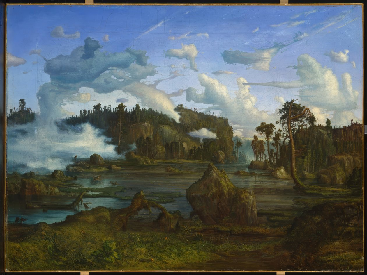 Lago nella foresta da Lars Hertervig