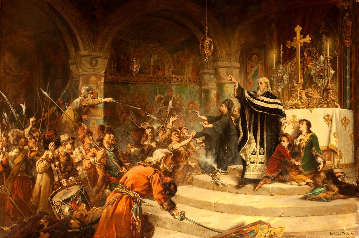 Un Rifugiato in una Chiesa, 1894 da Laslett John Pott