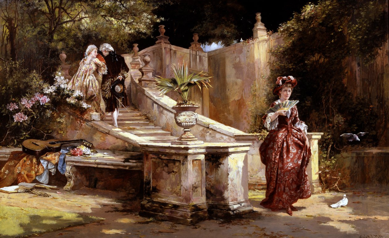 Un appuntamento segreto. Un appuntamento segreto. Una donna sulle scale sussurra all