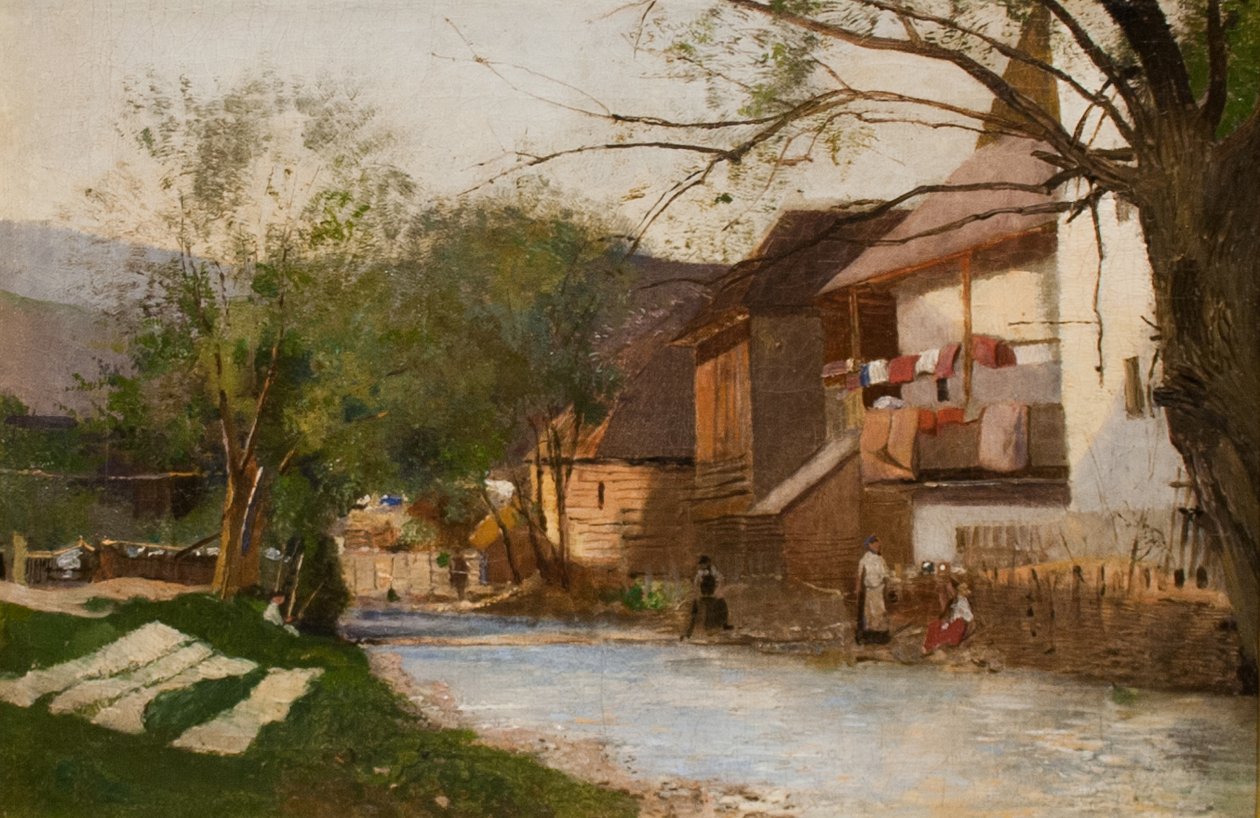 Riva di un ruscello da Laszlo Mednyanszky