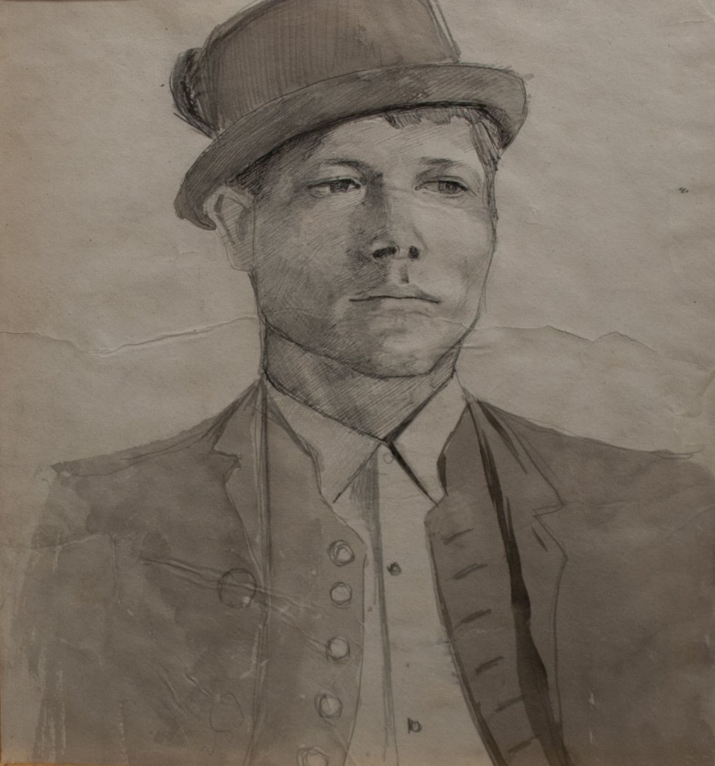 Ragazzo con cappello da Laszlo Mednyanszky