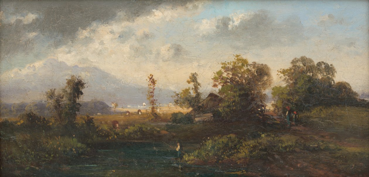 Paesaggio con pescatore da Laszlo Mednyanszky