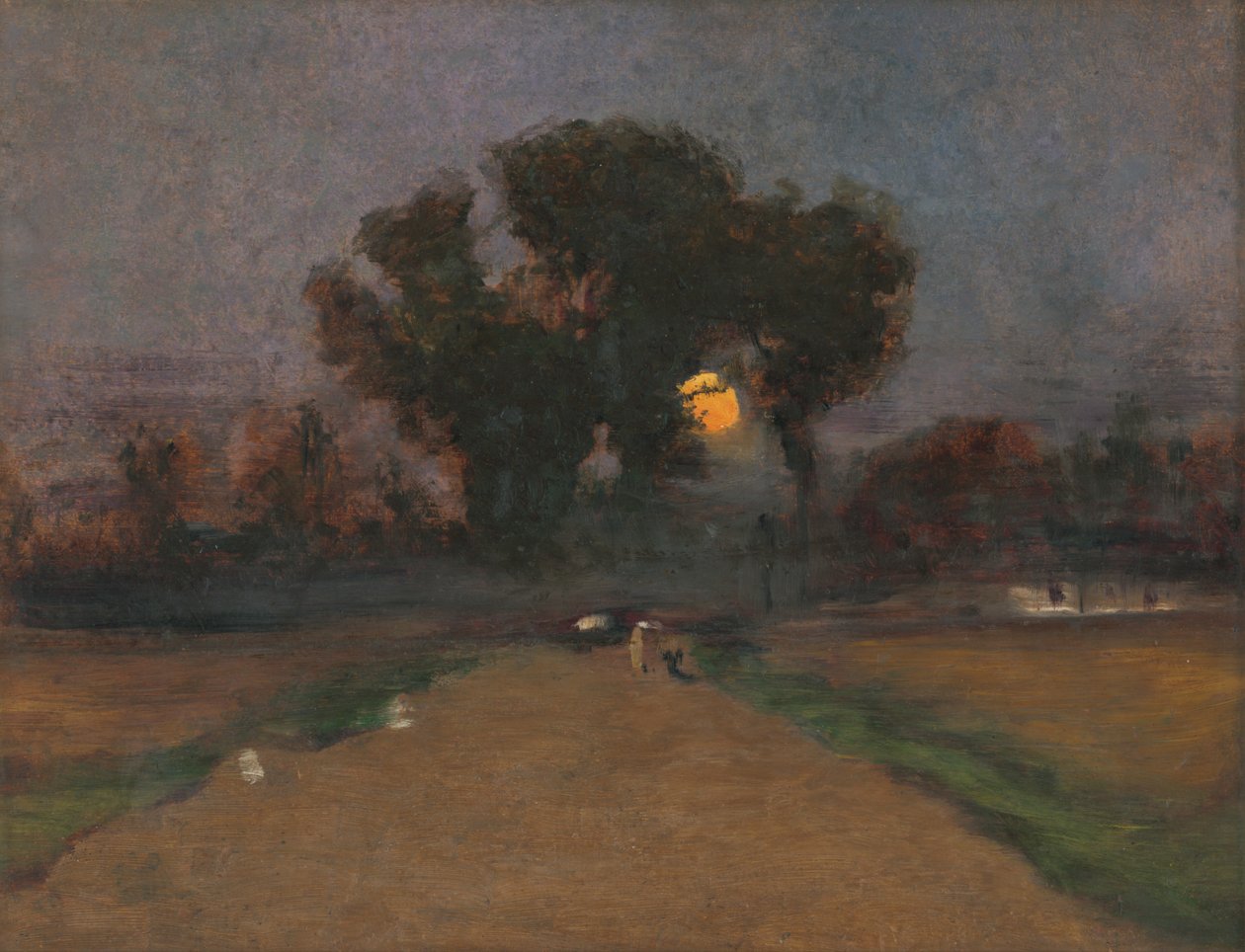 Paesaggio con sole al tramonto, 1890-1900 da Laszlo Mednyanszky