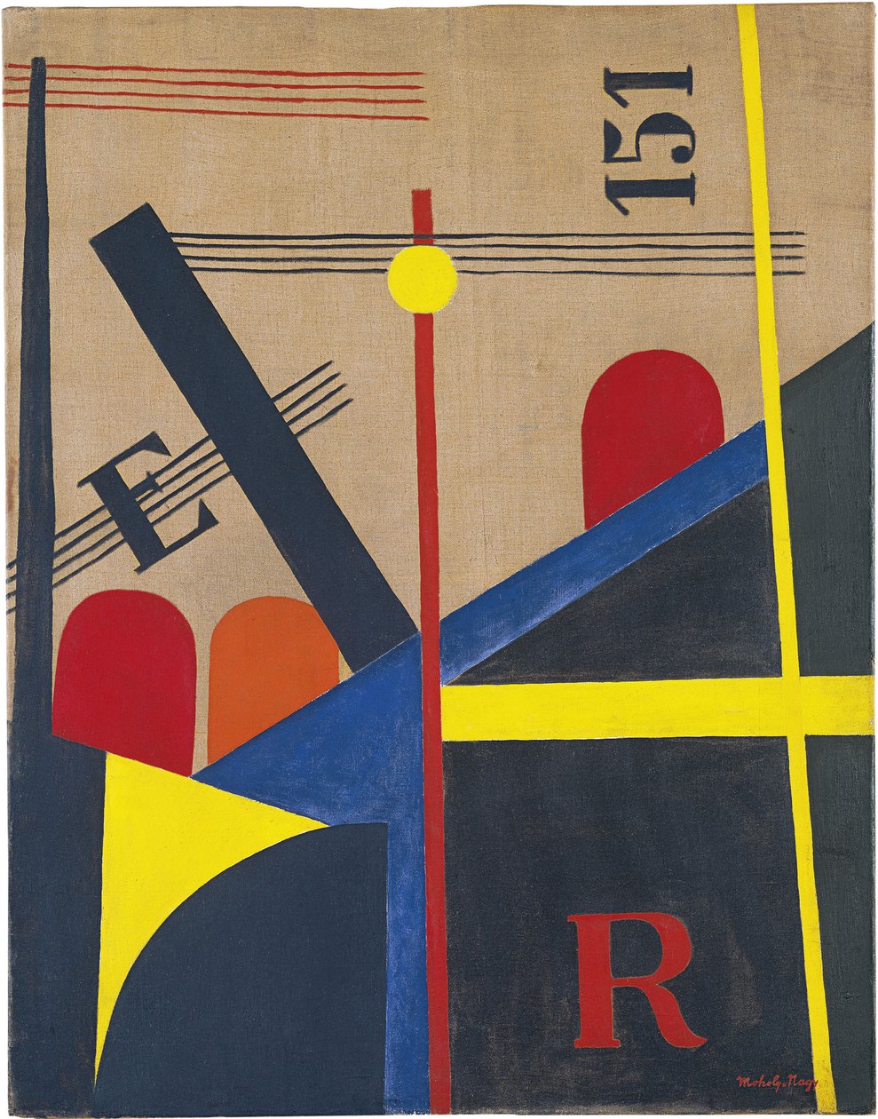 Grande dipinto ferroviario, 1920 da Laszlo Moholy Nagy