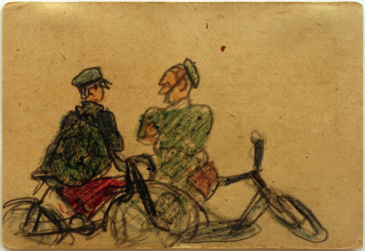 Senza titolo (Ciclisti in conversazione) da Laszlo Moholy Nagy