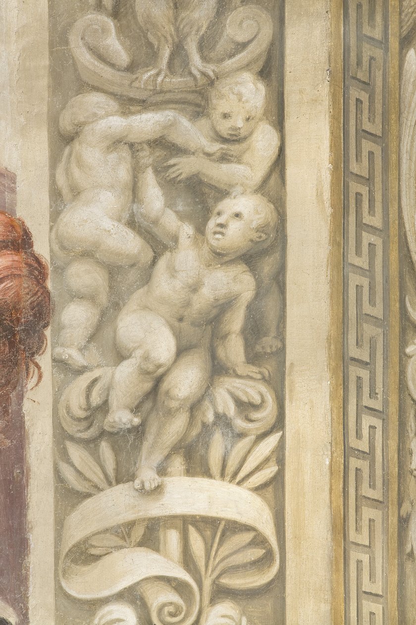 Putti, decorazioni intorno alle finestre da Lattanzio Gambara