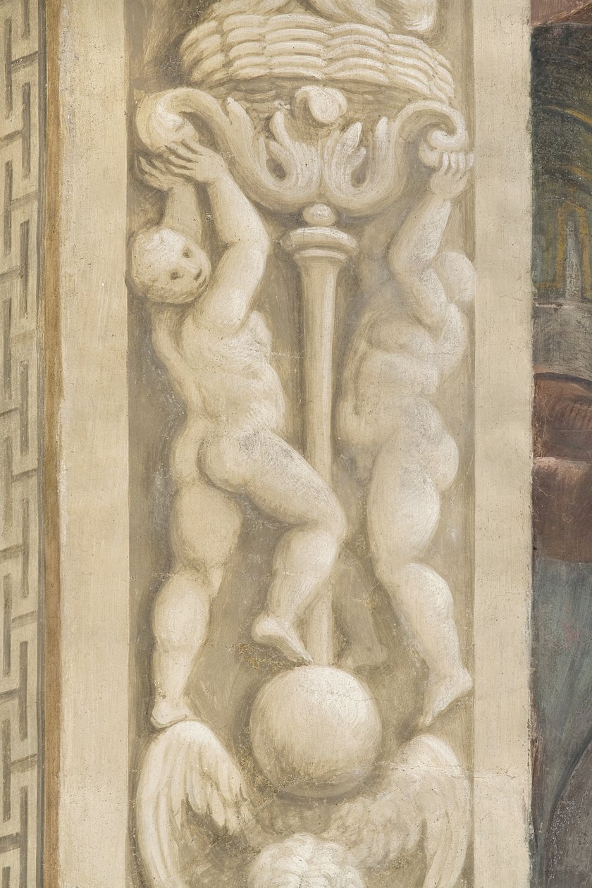 Putti, decorazioni intorno alle finestre da Lattanzio Gambara