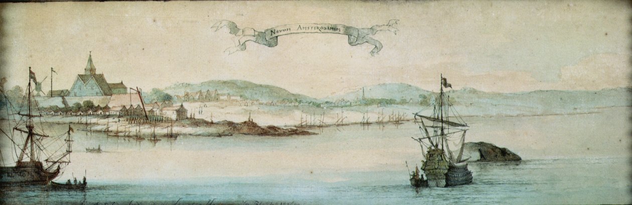 Nuova Amsterdam, Nuova Olanda, 1650 da Laurens Block
