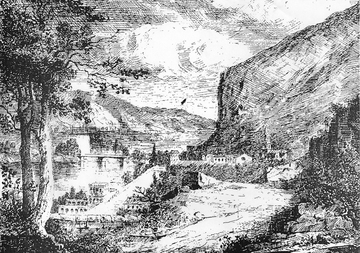 (dettaglio) di una incisione di Laurent Guétal da Laurent Guétal