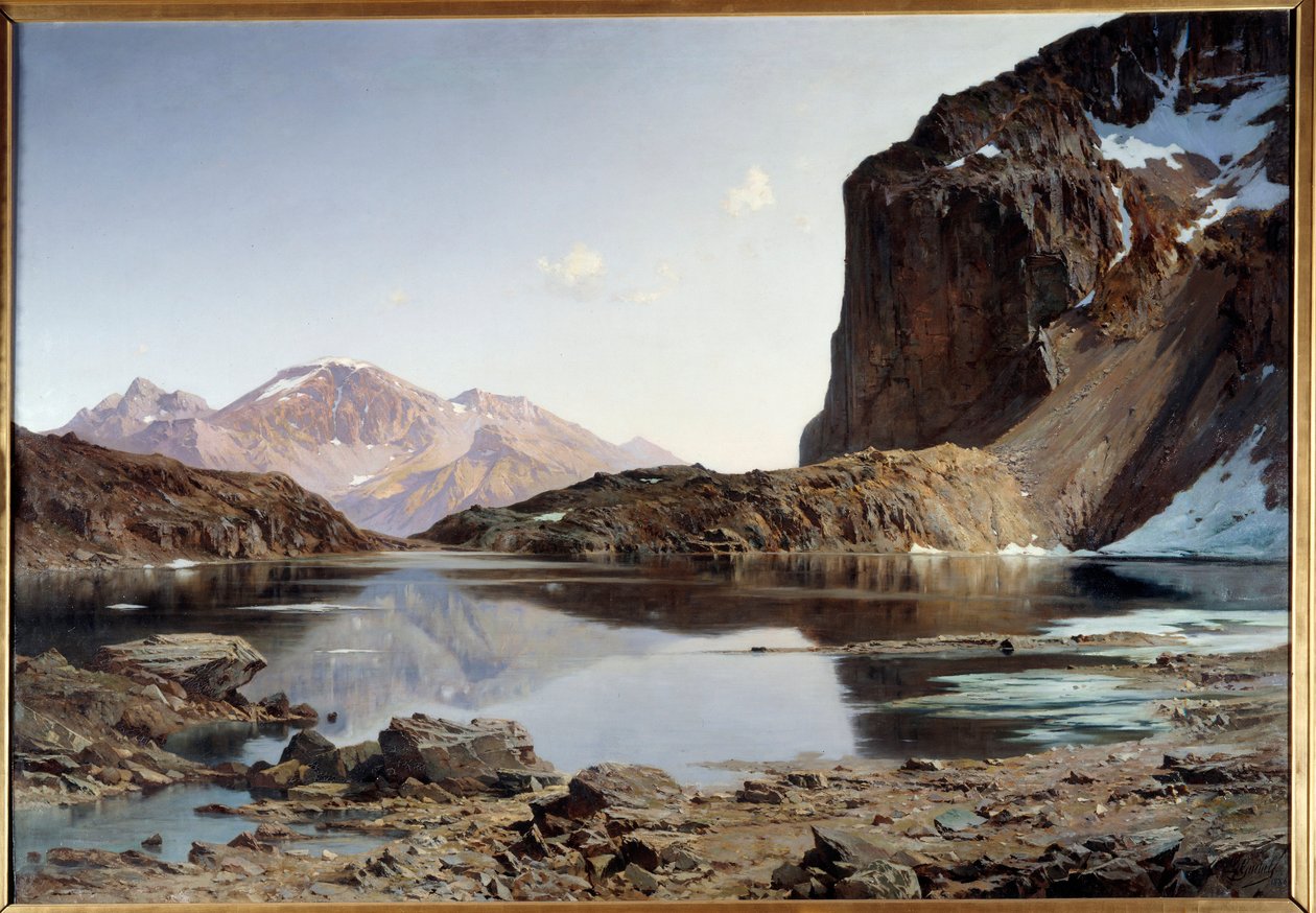 Lago Eychauda nelle Alpi da Laurent Guétal