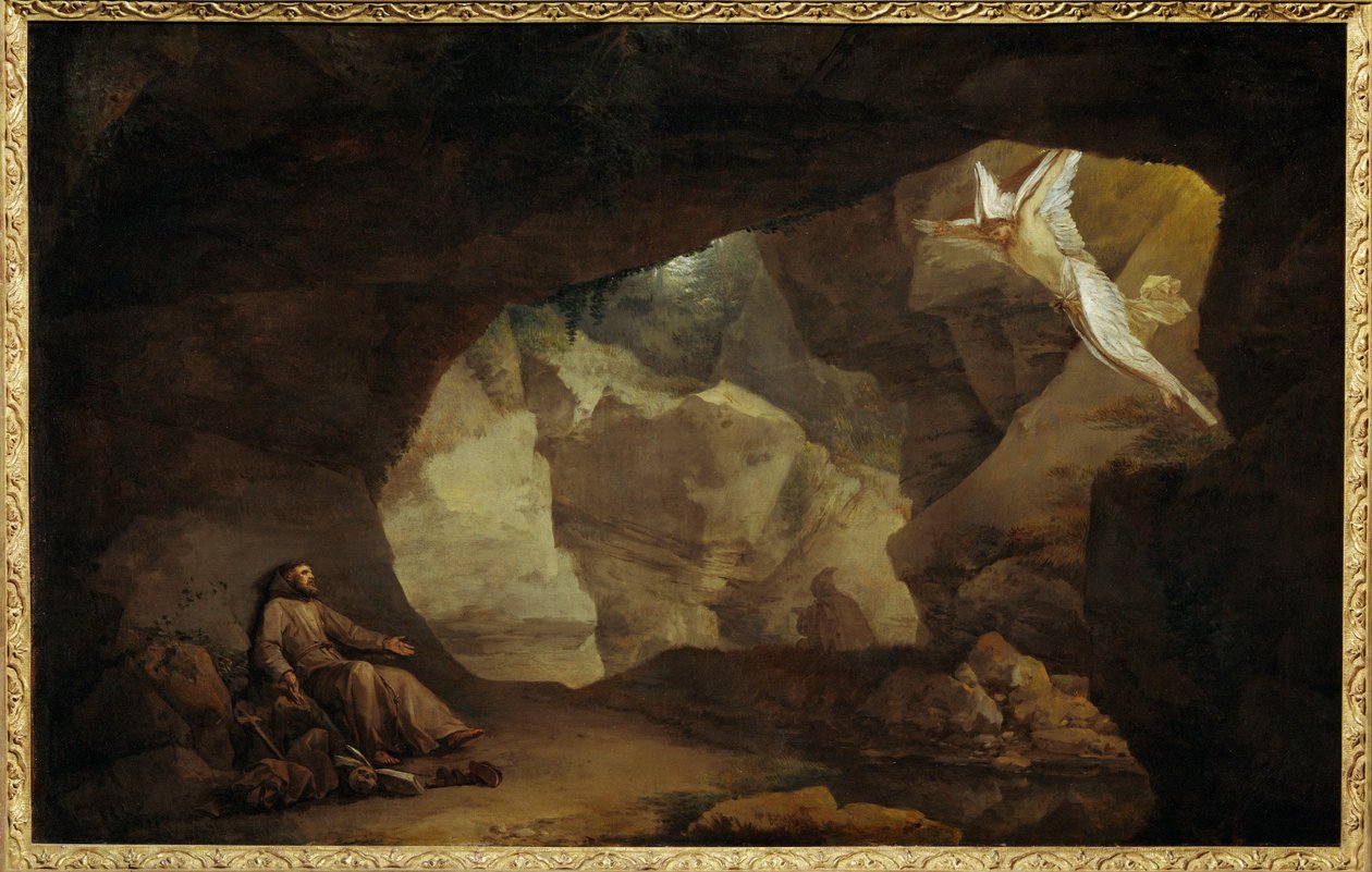 Paysage avec Saint Francois - Paesaggio con San Francesco ... da Laurent de (workshop of) La Hyre