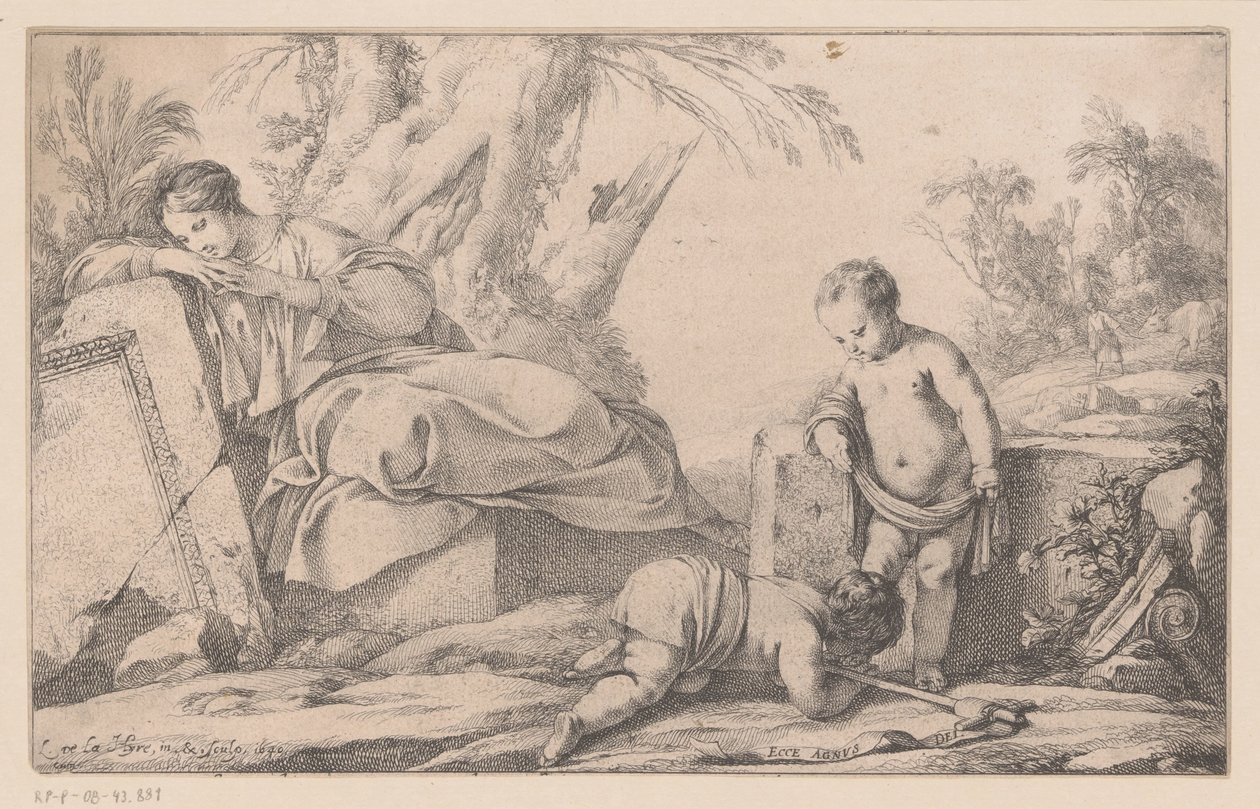 Maria con Bambino e Giovanni da Laurent de La Hire