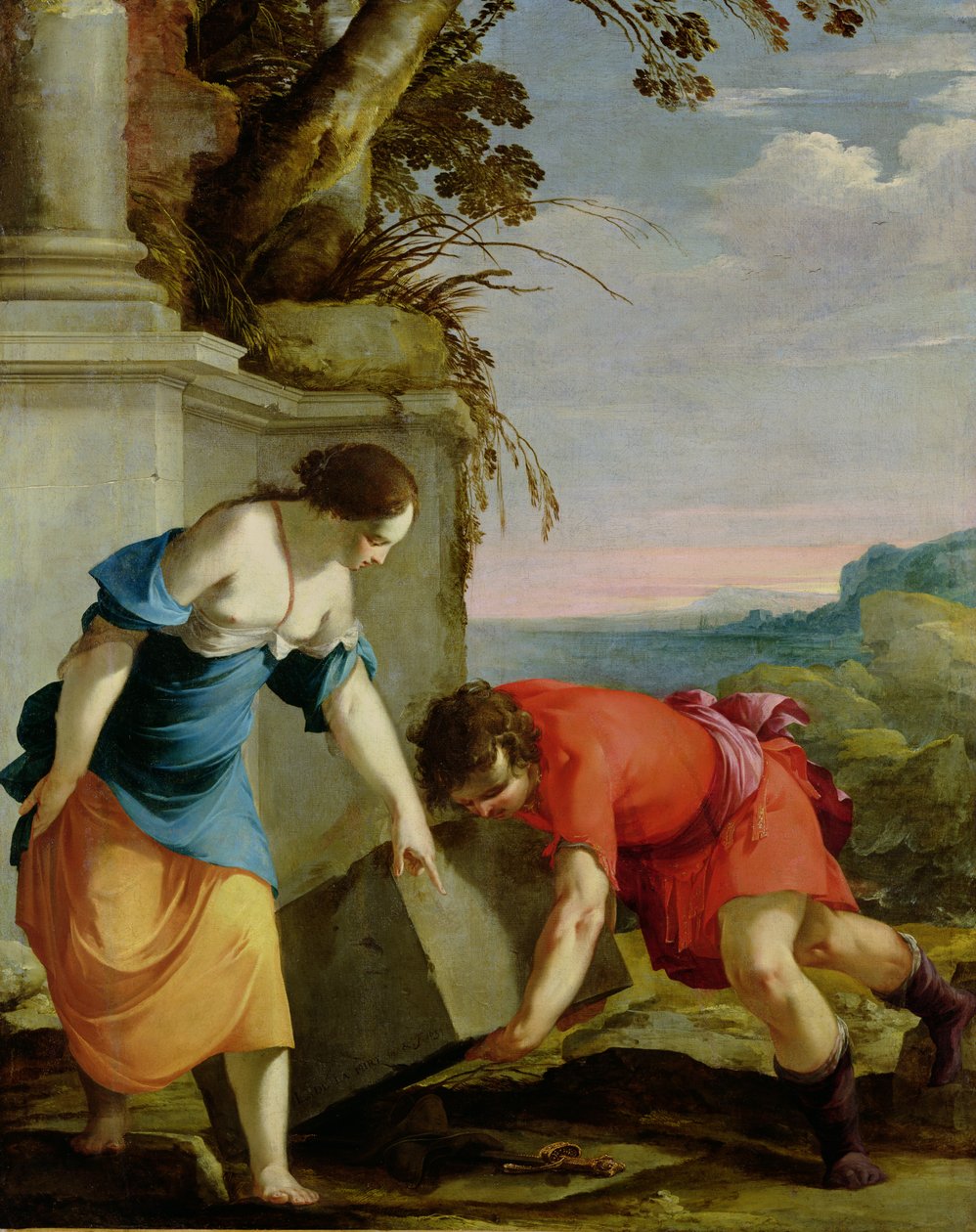 Teseo trova la spada di suo padre, 1634 da Laurent de la Hyre