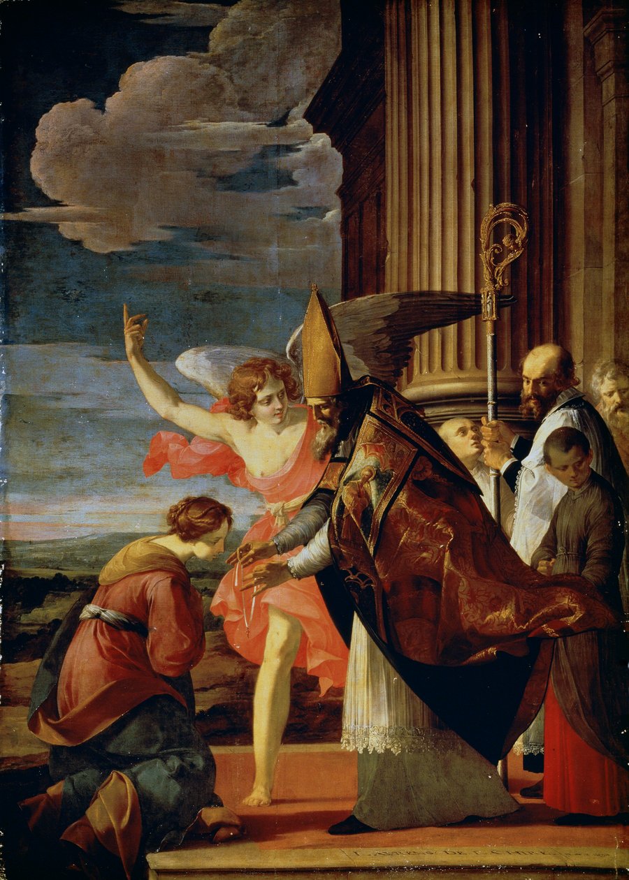 San Germano di Auxerre e Santa Genoveffa di Parigi, 1630 da Laurent de la Hyre