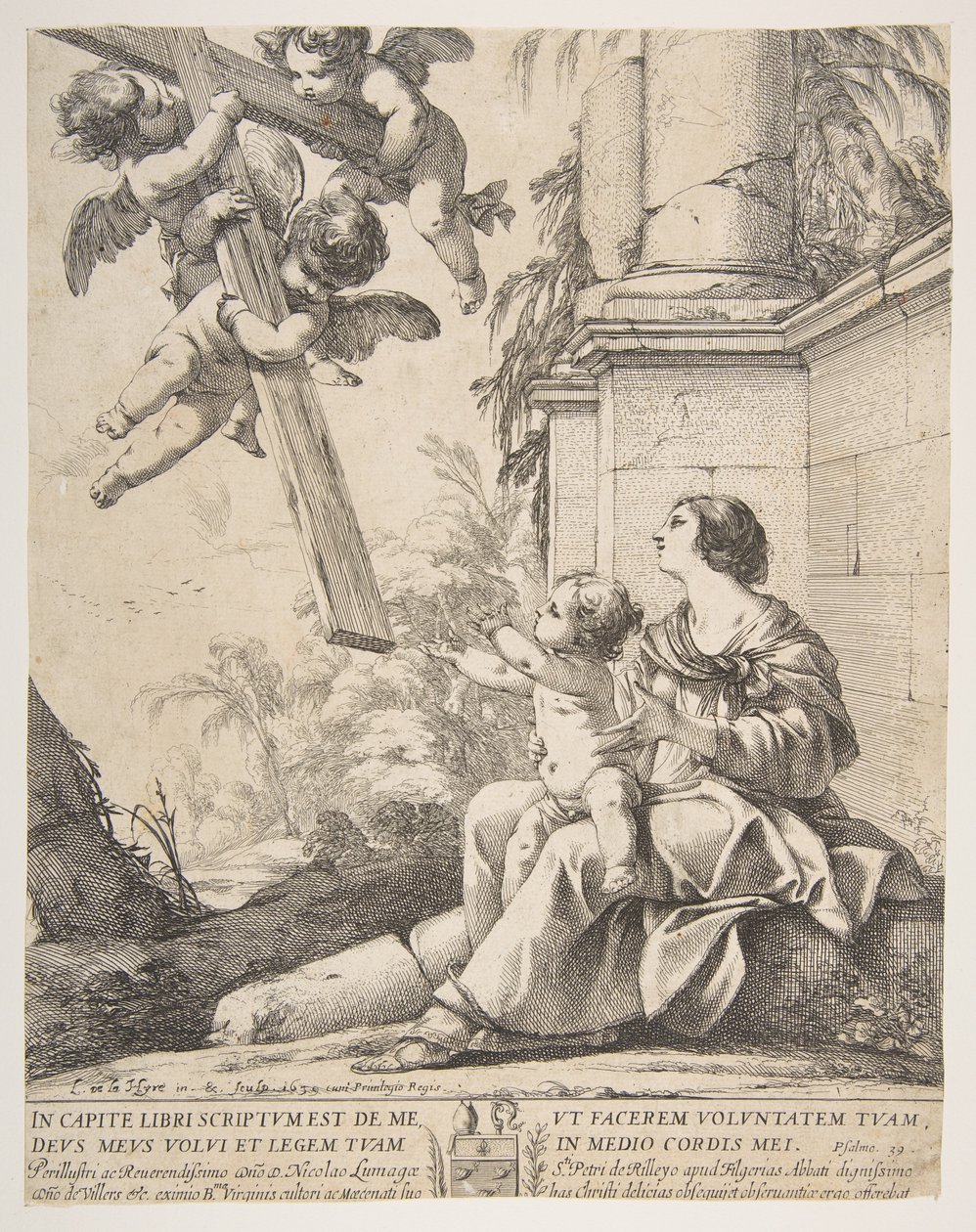 Vergine e Bambino con angeli da Laurent de la Hyre