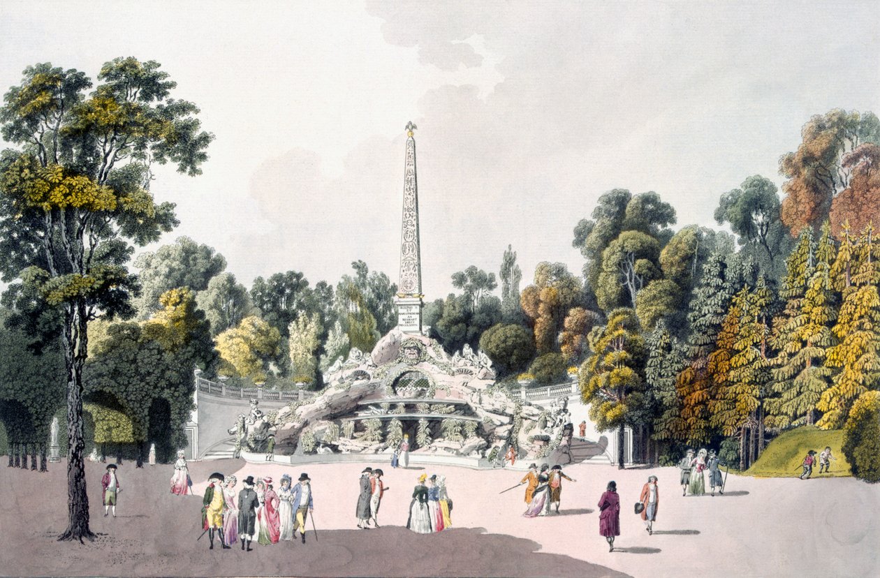 Vista del giardino al Palazzo di Schoenbrunn, Vienna, 1790s da Laurenz Janscha