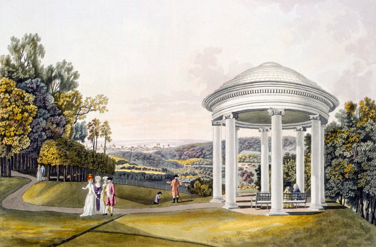 Veduta del parco a Neu-Waldeg, Dornbach, Vienna, 1792 da Laurenz Janscha