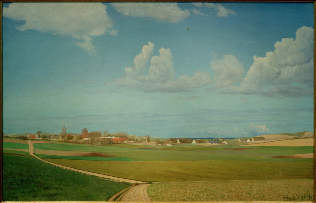 Vista del villaggio di Melby da Laurits Andersen Ring