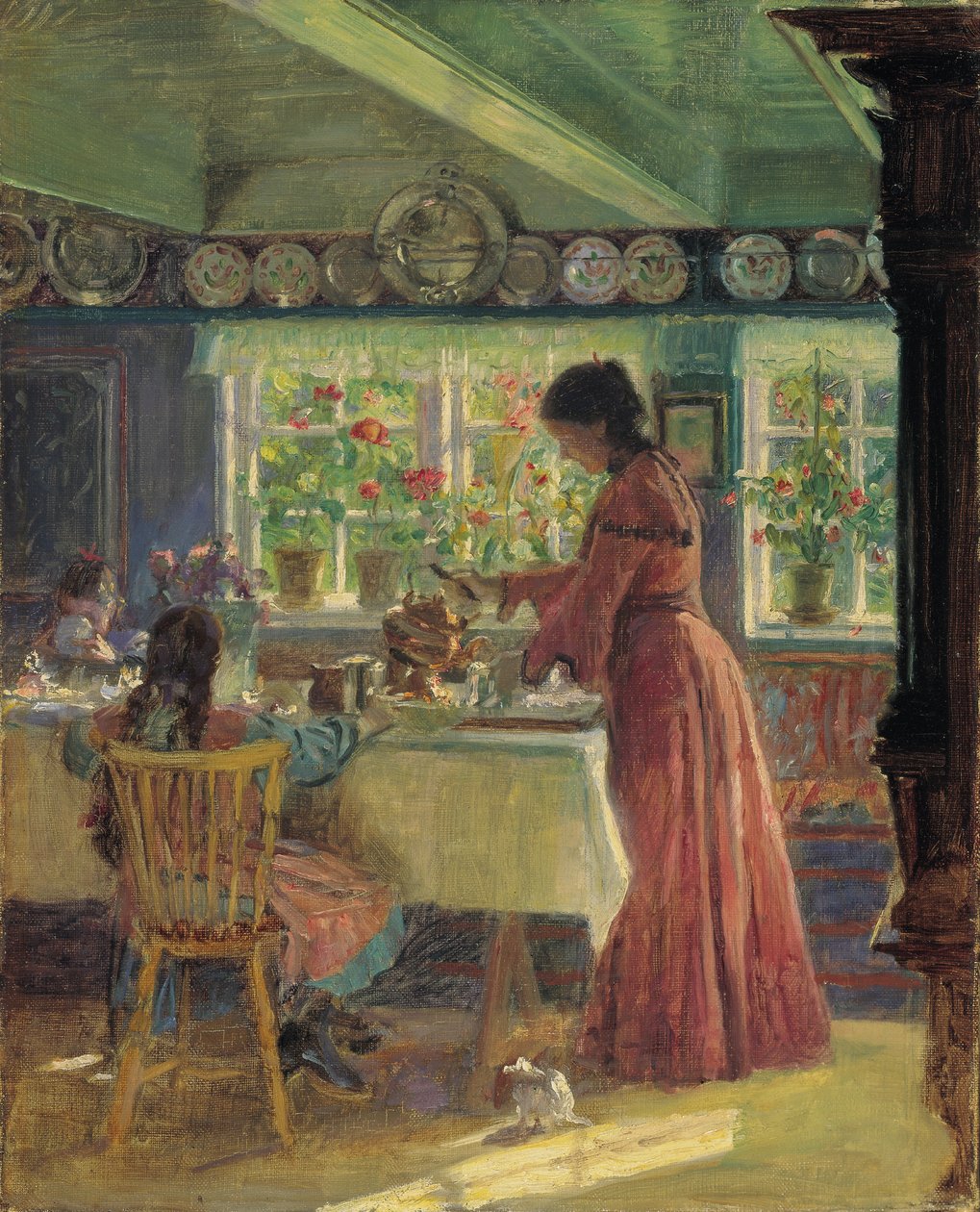 Versando il caffè del mattino da Laurits Regner Tuxen