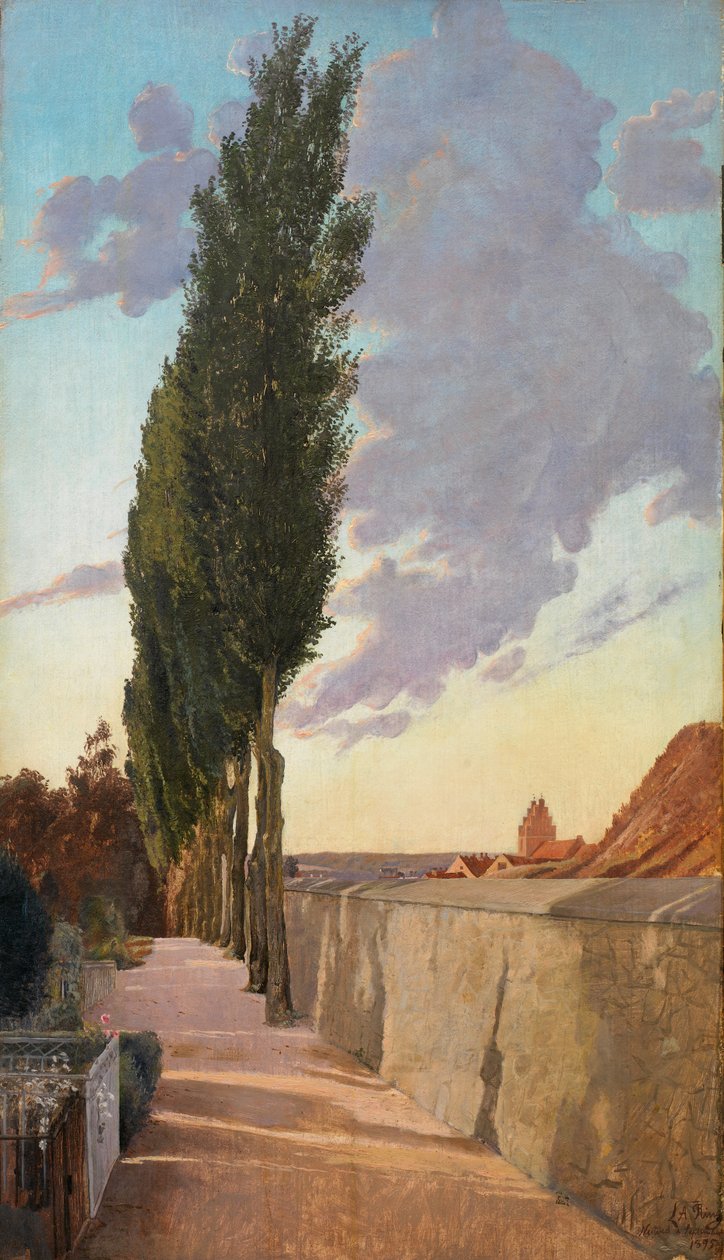 Paesaggio con pioppi. Sera di settembre, 1895 da Laurits Andersen Ring