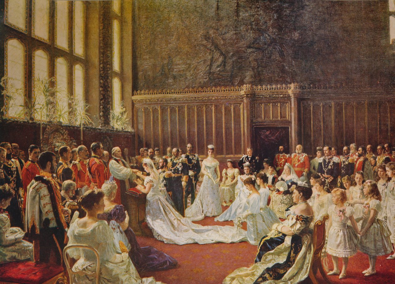 Il matrimonio di Re Giorgio V, 1894, c1915 da Laurits Regner Tuxen