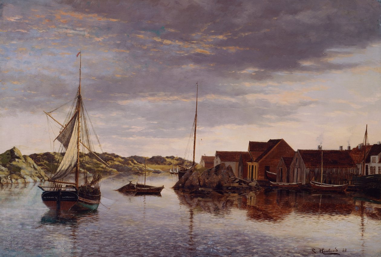 Villaggio di pescatori da Lauritz Haaland