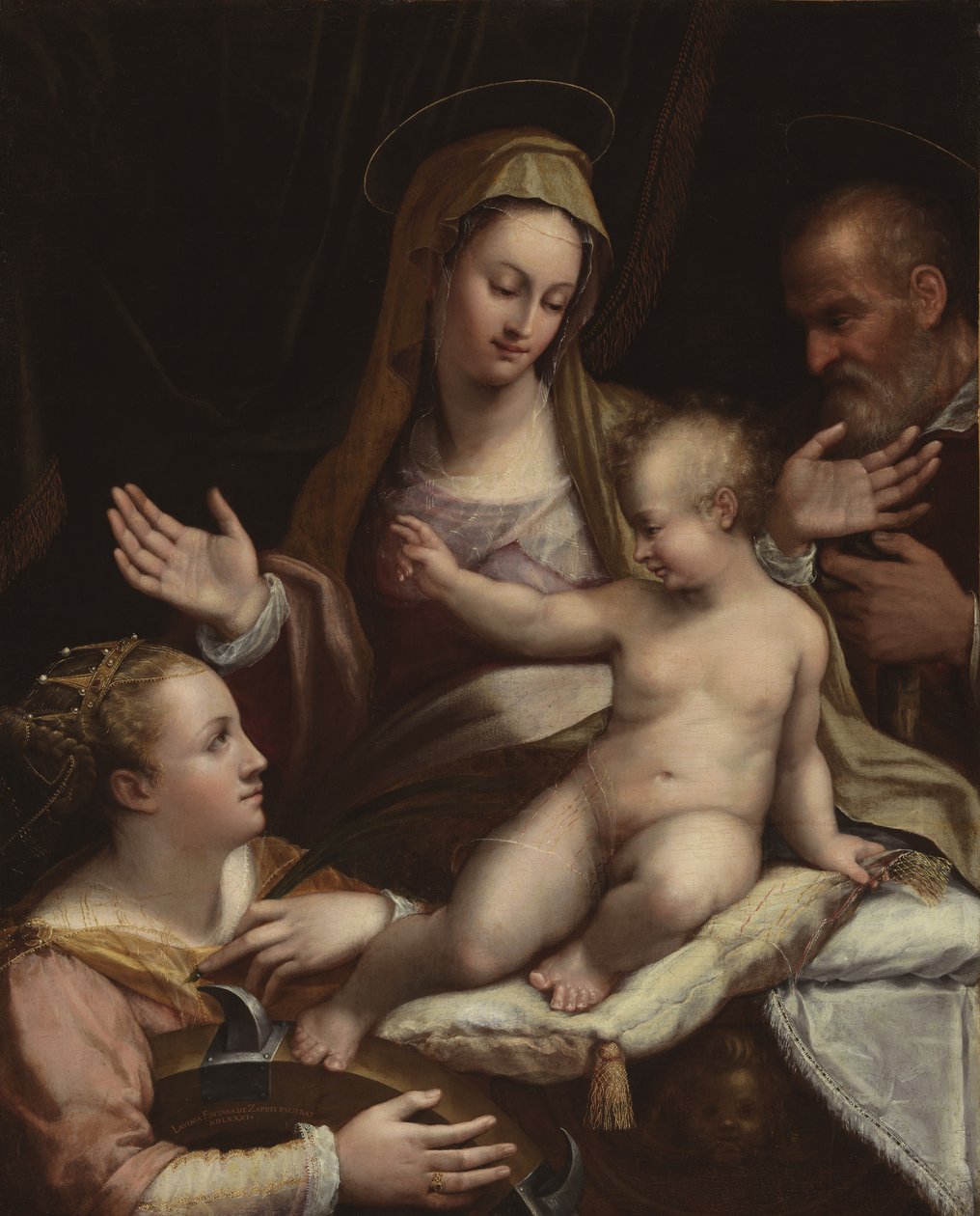 La Sacra Famiglia con Santa Caterina d