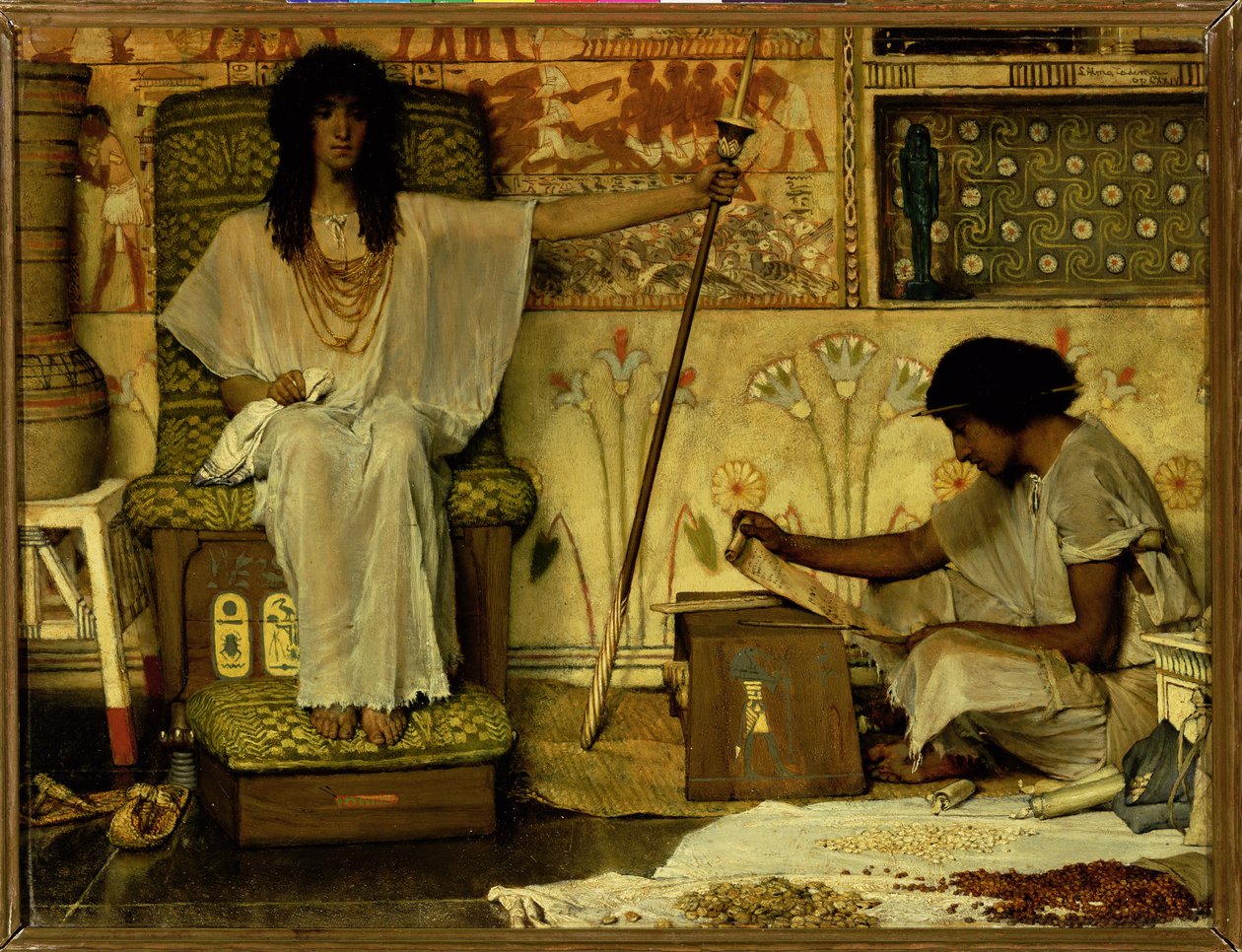Giuseppe, sovrintendente dei granai del faraone da Lawrence Alma Tadema