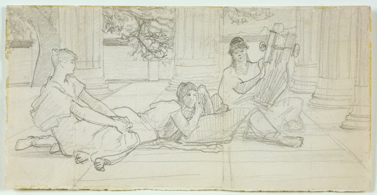 Primo concetto per Una lettura di Omero c.1884-85 da Lawrence Alma Tadema