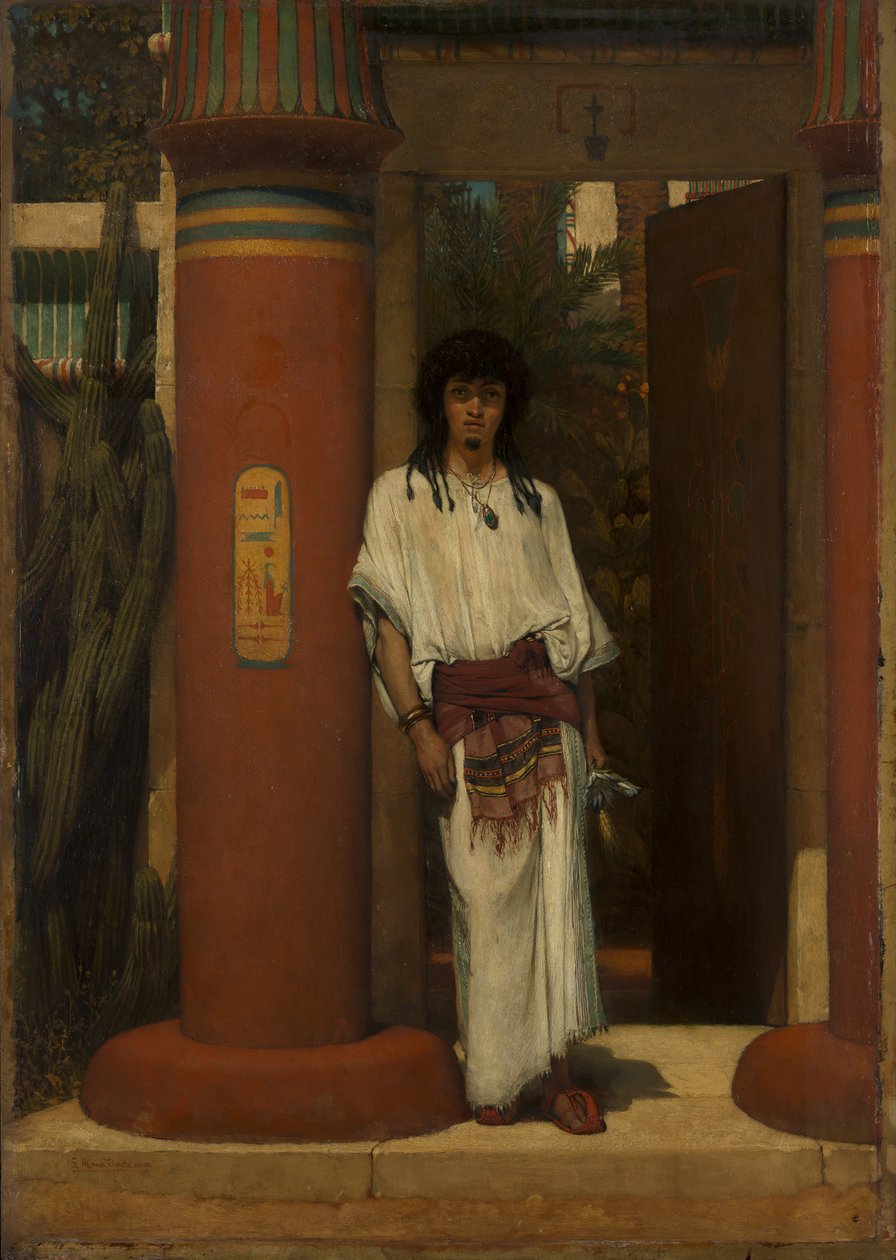 Un egiziano in una porta da Lawrence Alma Tadema