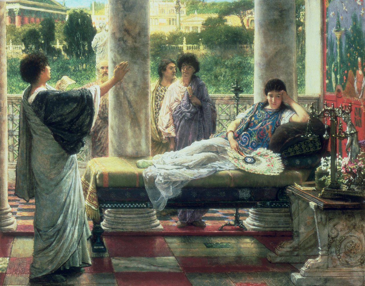 Catullo legge le sue poesie a casa di Lesbia da Lawrence Alma Tadema