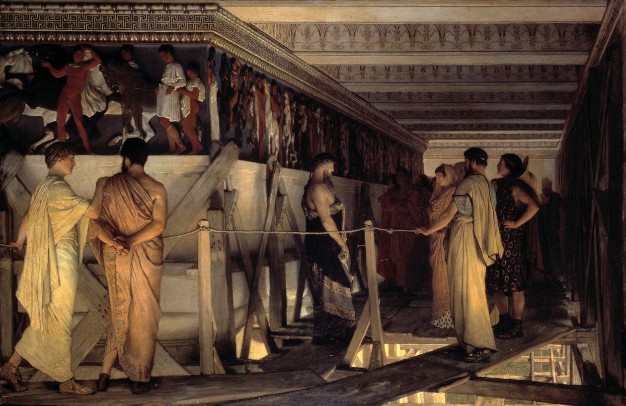 Fidia e il fregio del Partenone da Lawrence Alma Tadema