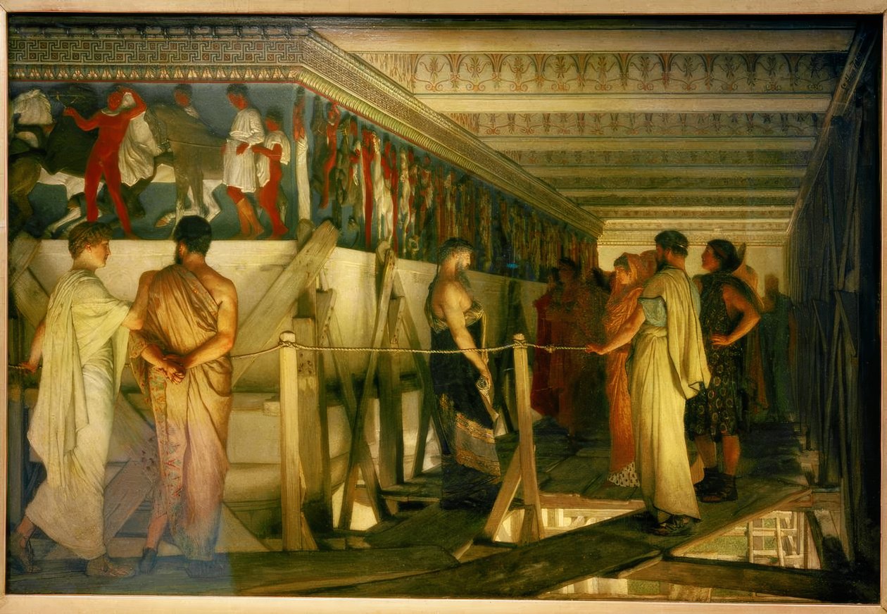 Fidia e il fregio del Partenone da Lawrence Alma Tadema
