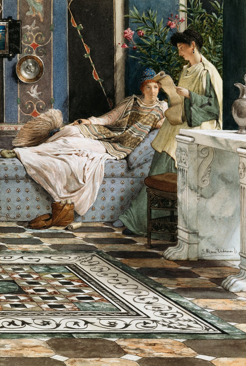 La Lettera di un Assente da Lawrence Alma Tadema