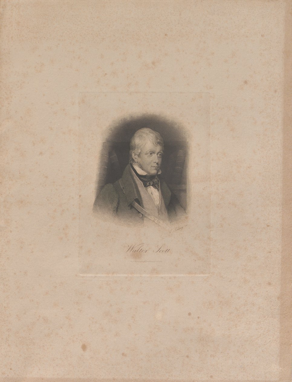 Ritratto del romanziere storico e poeta Sir Walter Scott 1771-1832, c. 1840 da Lazarus Gottlieb Sichling
