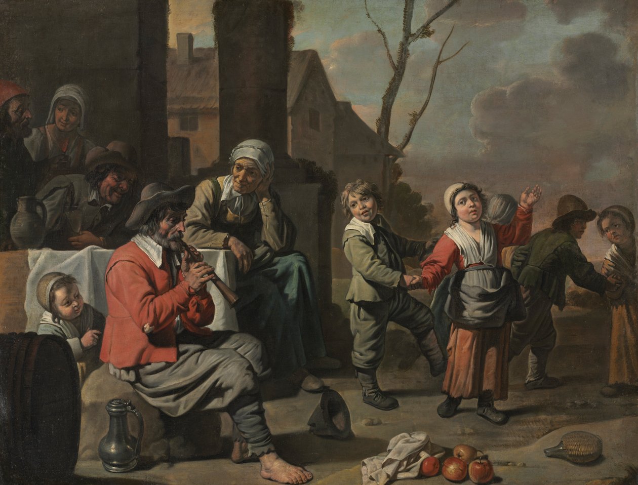 Bambini contadini che ballano, 1650 da Le Nain