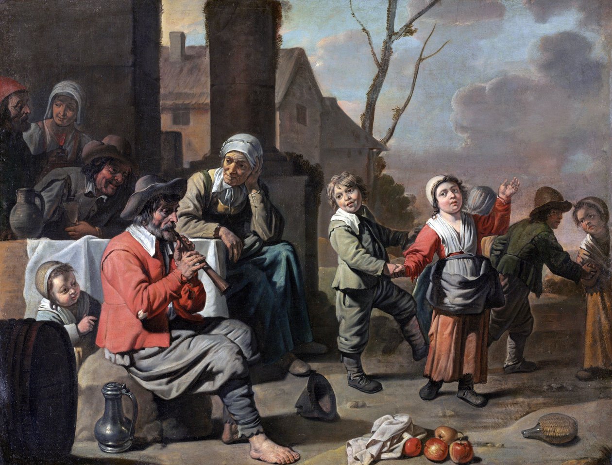 Circolo di Le Nain - Bambini contadini che ballano, 1650sFXD da Le Nain Brothers