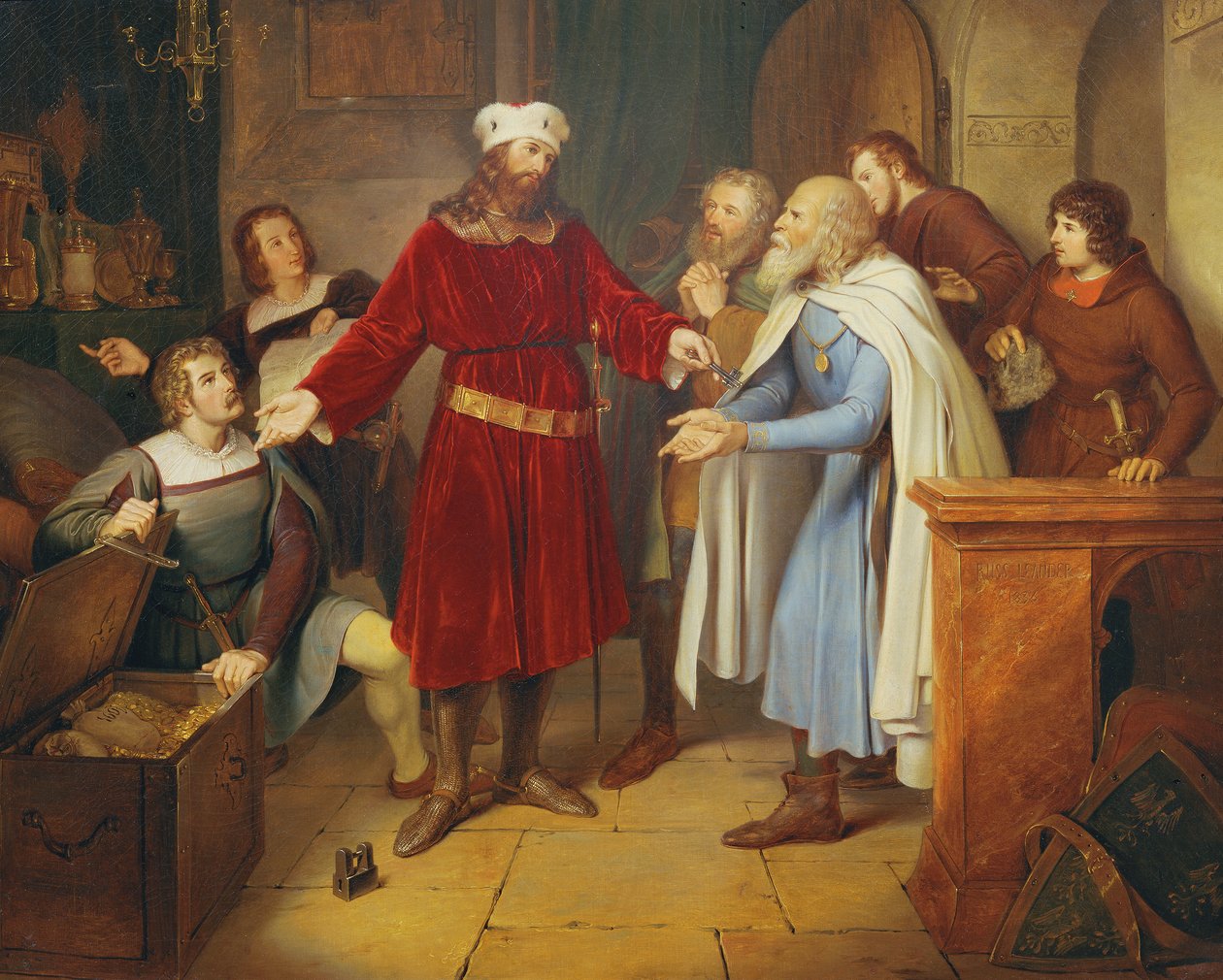 Leopoldo di Babenberg consegna i suoi tesori ai cittadini di Vienna da Leander Russ