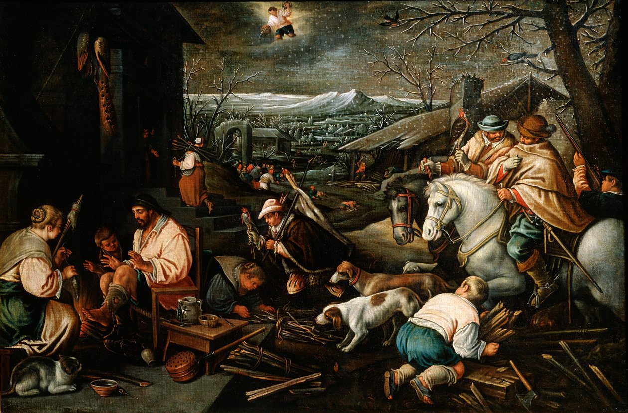 Gennaio dalla serie Le Stagioni, fine XVI o inizio XVII secolo da Leandro Bassano