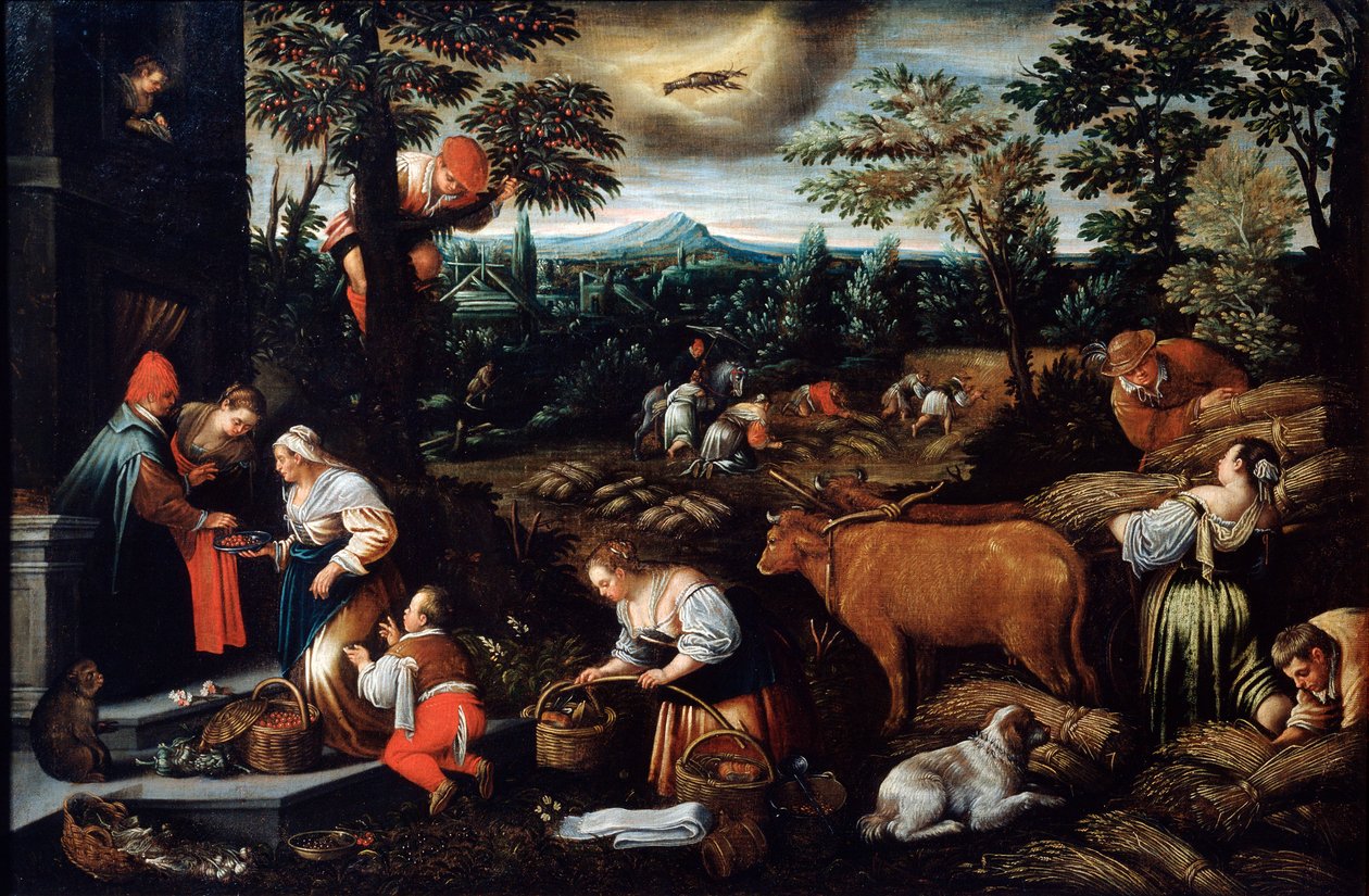 Giugno dalla serie Le Stagioni, fine XVI o inizio XVII secolo da Leandro Bassano