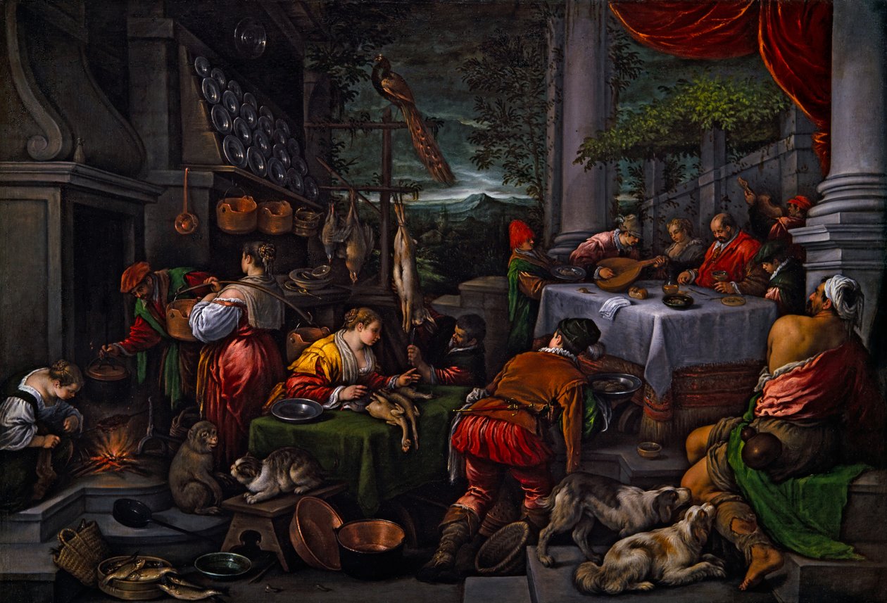 Lazzaro e il ricco epulone, c.1570 da Leandro Bassano