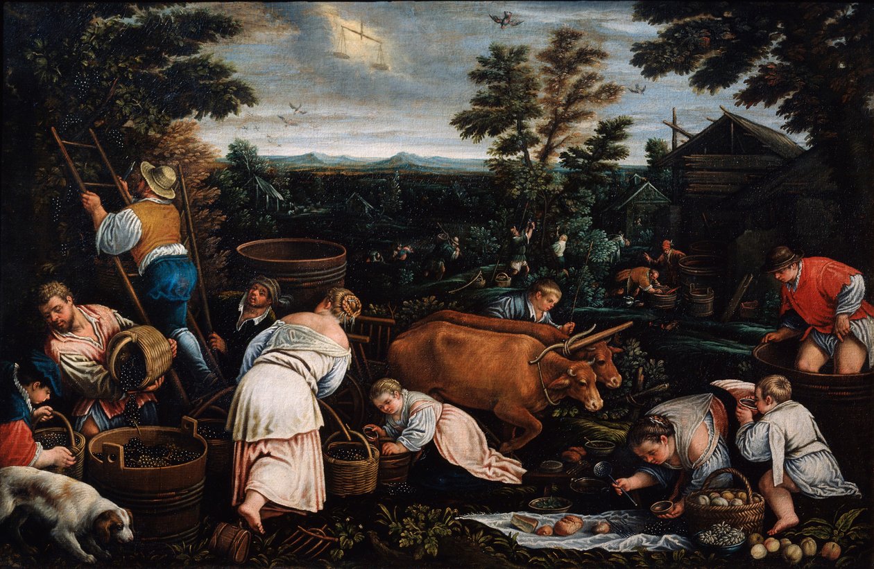 Settembre dalla serie Le Stagioni, fine XVI o inizio XVII secolo da Leandro Bassano