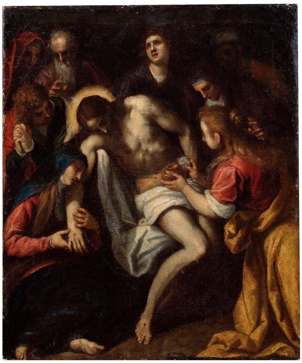 La Lamentazione su Cristo, fine 16° o inizio 17° secolo da Leandro Bassano