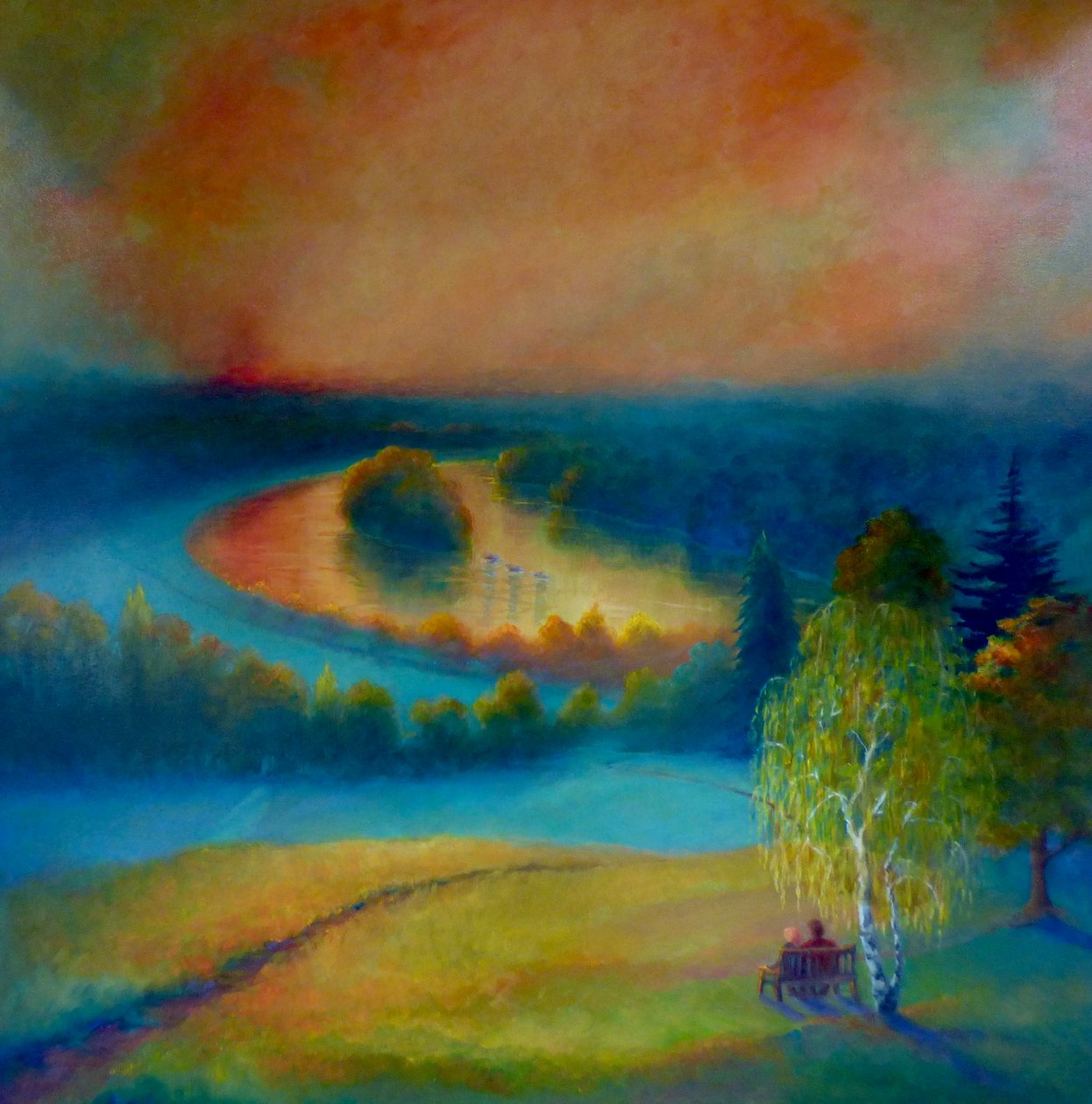 Petersham Verde e Oro, 2019 da Lee Campbell
