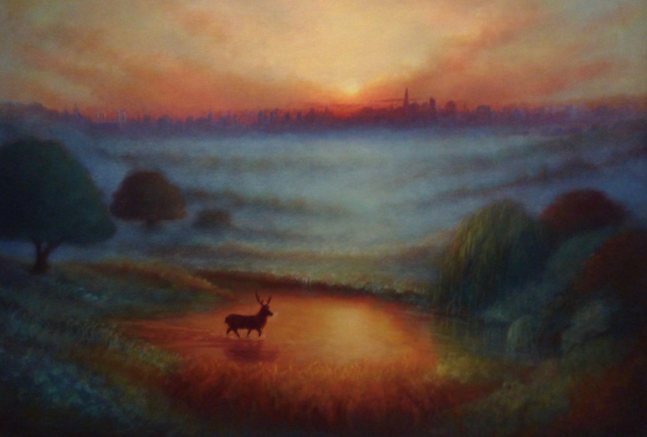 Oltre il Bracken, 2024 (olio su tela) da Lee Campbell